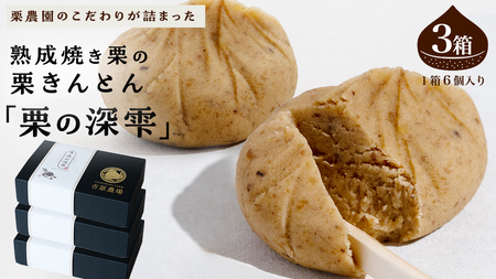 【12/14入金確認分まで年内配送】栗きんとん 「 栗の深雫 」 3箱 ～くりのしずく～ 18個 [CX023ci]