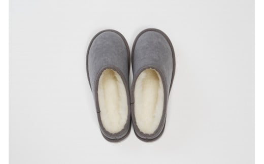 羊毛で暖かい「メリノン」スリッパ（グレー・3L）| 羊毛 ウール 洗えるウール タクトコーポレーション 埼玉県 横瀬町