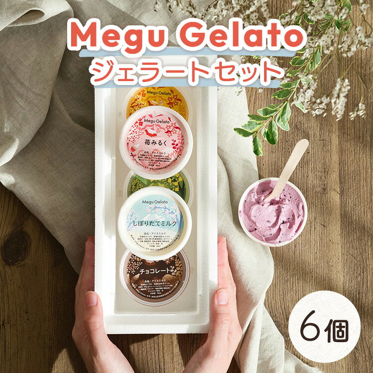 【ふるさと納税】メグジェラート　6個 ｜ アイスクリーム ジェラート 相模原 津久井 スイーツ デザート ギフト 神奈川県 相模原市