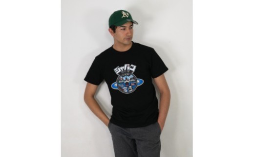 四日市市 マンホールTシャツ 黒 サイズS