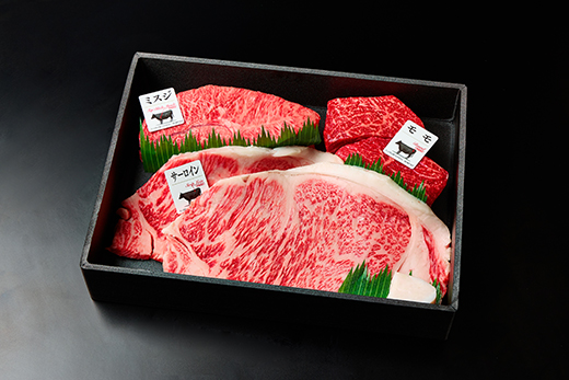 A5等級 未経産雌限定 特撰近江牛ステーキ 厳選３種盛 合計1kg【FO16W】