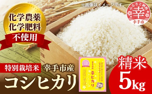 【令和8年産】無農薬・無化学肥料栽培 埼玉県幸手市産特別栽培コシヒカリ 「幸ヒカリ」精米5kg - 新米 コシヒカリ こしひかり 米 精米 5kg 特別栽培米 幸手市産 埼玉県 幸手市【価格改定】