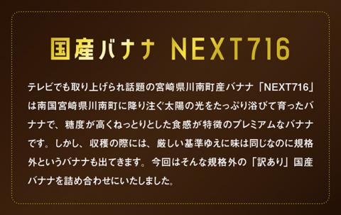 【定期便】【訳あり】国産バナナ1kg　6ヶ月定期便【国産 バナナ 無農薬 フルーツ 果物 デザート 朝食 スムージー 川南町 全6回】[F5804]