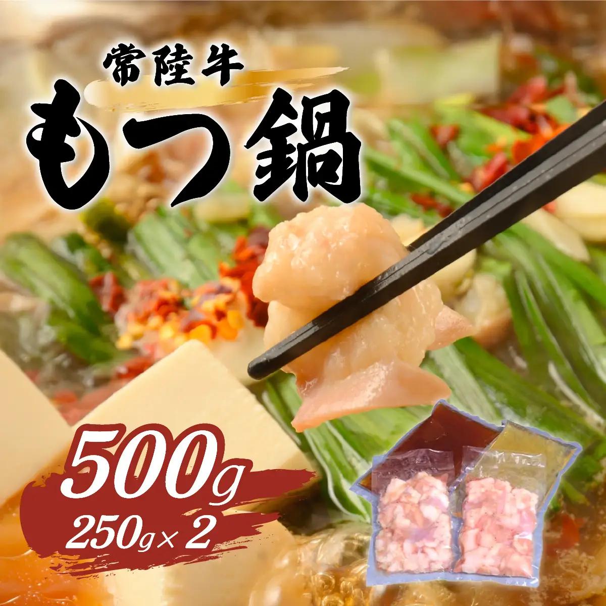もつ鍋 セット 500g  塩 醤油 常陸牛 もつ鍋