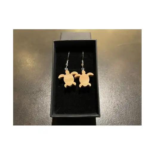 にいみのひのき ピアス（カメ）イヤリングに変更可