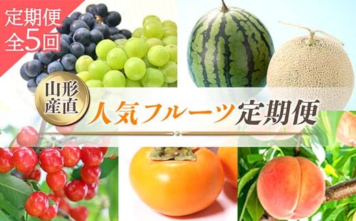 《2026年先行予約》山形産直 人気フルーツ定期便 全5回 FSY-2362