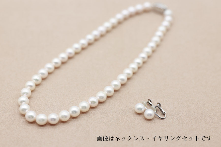 AF176 長崎県産花珠真珠ネックレス・イヤリングセット（7.5－8.0mm）_イメージ3