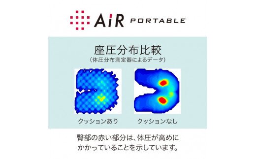 【西川】[エアーポータブル]クッションL（ブルー）【P216W】