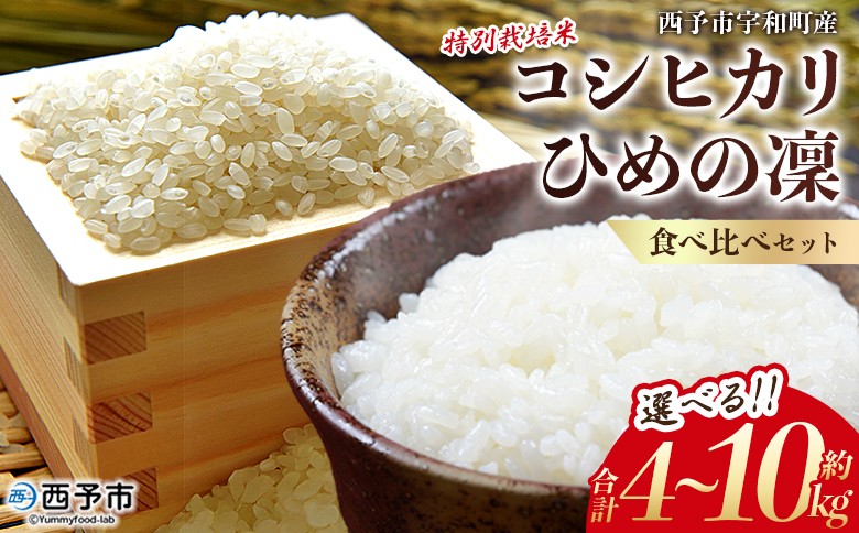 
                  ＜令和7年産 西予市宇和町産 特別栽培米コシヒカリ・ひめの凜 食べ比べセット（各約2kg/5kg）＞ お米 コメ こめ 白米 精米 単一原料米 穀物 こしひかり ひめのりん 朝食 低農薬 特産品 三好フク 愛媛県【常温】『1か月以内に順次出荷予定』
                
