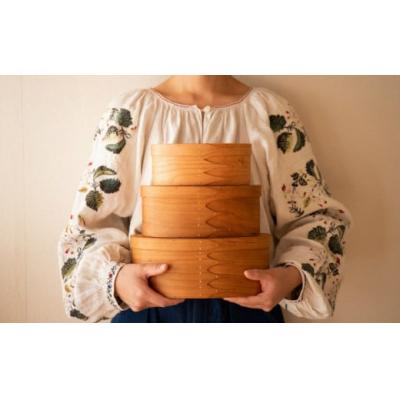 ふるさと納税 佐川町 【台数限定】家具職人の手づくりオーバルボックス<#4/中サイズ>　シェーカーボックス