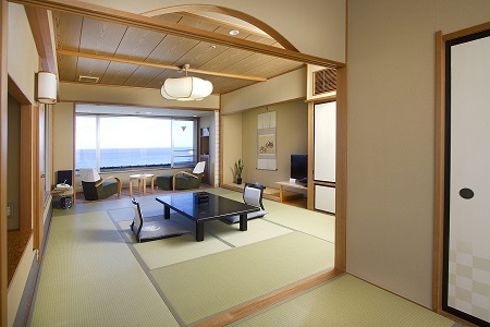 湯野浜温泉　亀や　詣でる つかる 頂きます1泊2食付ペア宿泊券