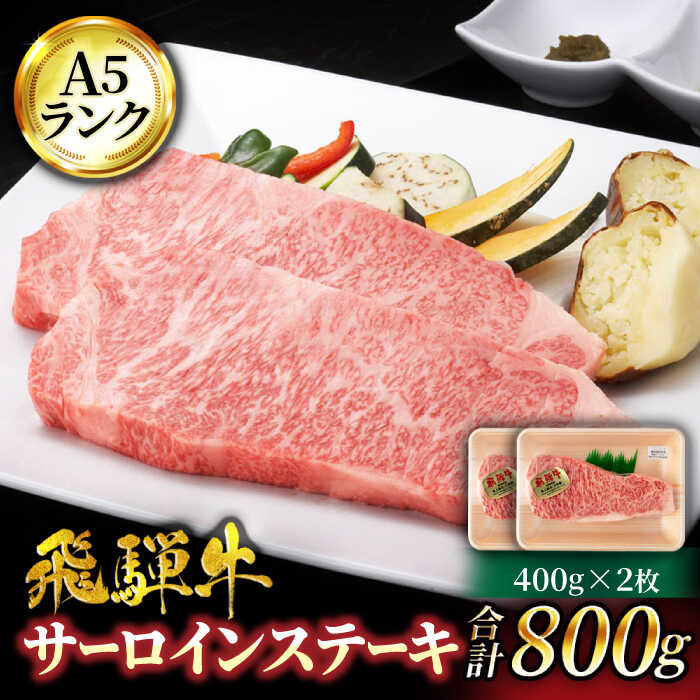 【ふるさと納税】A5ランク 岐阜県産 飛騨牛 サーロイン 400g×2枚 計800g ステーキ用【有限会社マルゴー】 [MBE020]