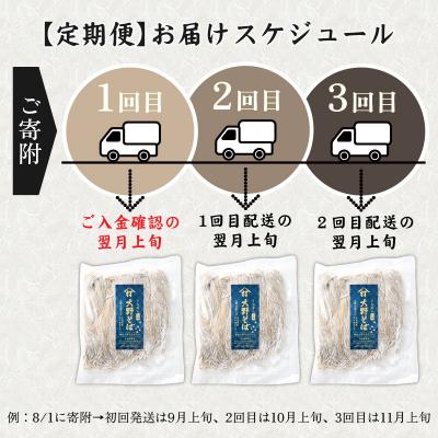 ふるさと納税 大野市 【3ヶ月定期便】越前大野産 石臼挽き 越前そば 生そば5食 × 3回 計15食(つゆ付) |  | 01