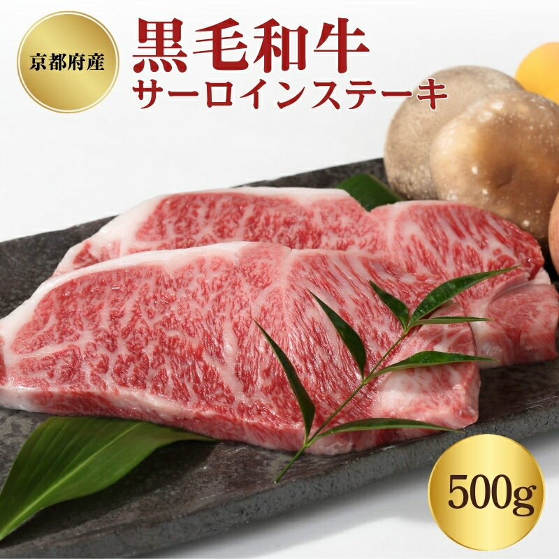 【ふるさと納税】黒毛和牛 京都府産 500g 250g×2枚 サーロインステーキ ステーキスパイス付き 和牛 お肉 肉 いづつ屋 京都府南丹市 グルメ お取り寄せ