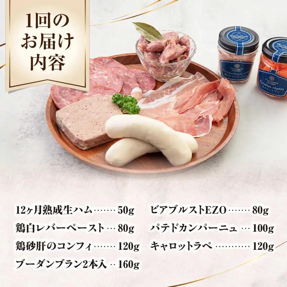 【全2回定期便】ニセコシャルキュトリーセット 7点 生ハム ソーセージ ウインナー ブロック 手作り おつまみ 冷蔵配送 北海道 [AJAI019]