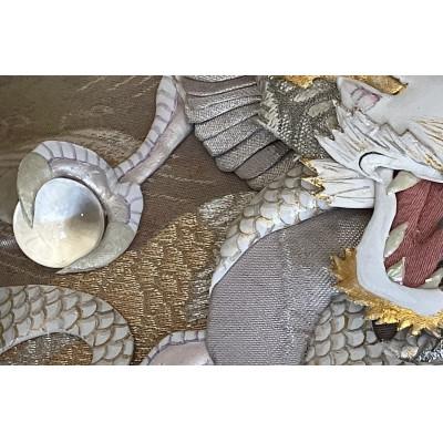 ふるさと納税 野田市 押絵伝統工芸品　白龍　小 |  | 02