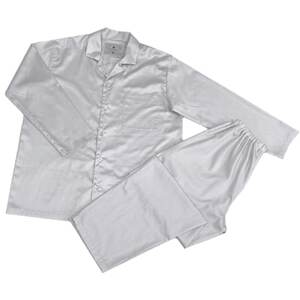 【シングル】プレミアムカバー掛・敷・枕＆パジャマ(男女兼用XSサイズ)4点セット　色:プラチナグレー【1215856】