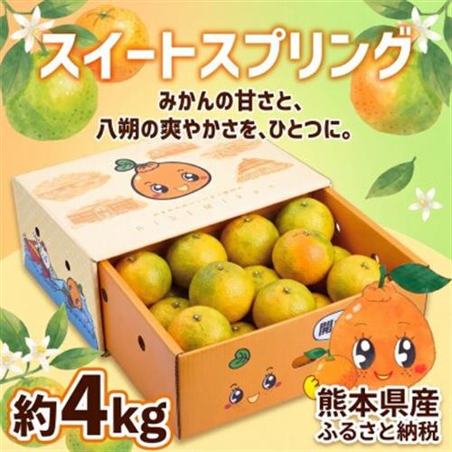 宇城市産 スイートスプリング 約4kg ひでみかん【1474581】
