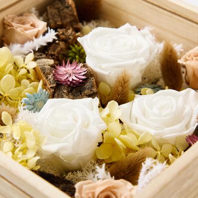 ふるさと納税 日出町 プリザーブドフラワー白 |  | 01