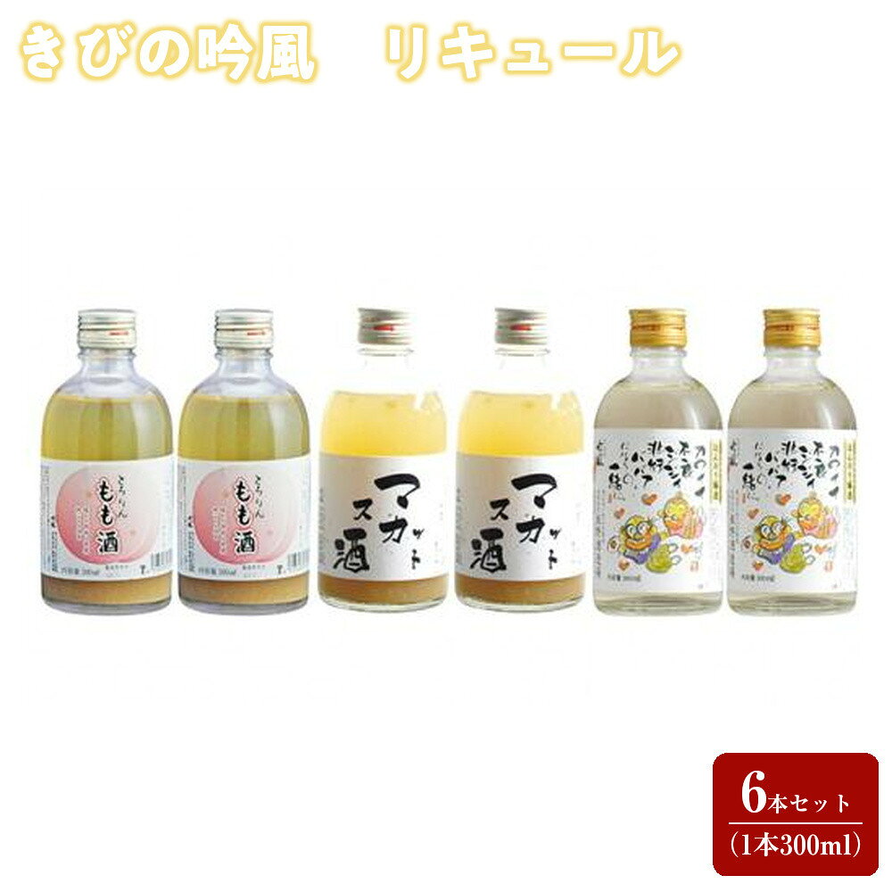 【ふるさと納税】きびの吟風　リキュール　6本セット（1本300ml） | お酒 さけ 人気 おすすめ 送料無料 ギフト