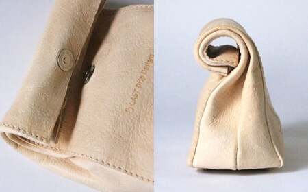 ペーパーバッグ （プチポーチ） ヌメ革 豚革 革 レザー バッグ ポーチ 鞄 カバン 革製品