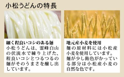 【小松の「うどん」】小松うどん （生麺 温用だし付 ８人前）