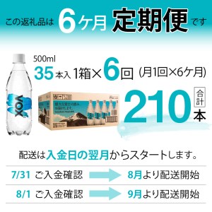 強炭酸水 【6か月定期便】VOX ストレート バナジウム 500ml 35本 炭酸