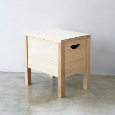 ふるさと納税 守谷市 ボックススツール【ナチュラル】