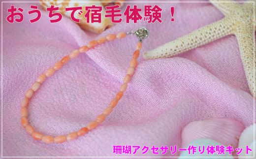 珊瑚アクセ作り体験キットD（深海珊瑚ライス玉ブレスレット）