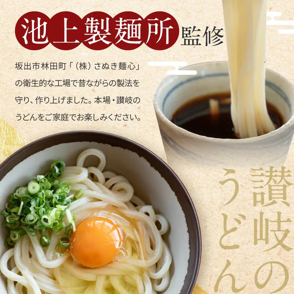 讃岐生うどん24食入（1袋3食入×8袋）＊鎌田醤油だし醤油付＊池上製麺所監修！｜うどん