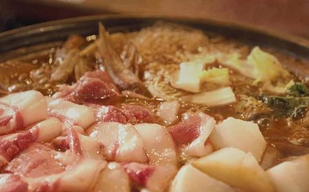 【3回定期便】 ＼天然／とろける猪肉の極上ぼたん鍋 2人前 猪肉200g 女将の自家製豆みそ仕立 ジビエ お味噌 ミソ イノシシ 岐阜市 / ひょうたん姉妹[ANCJ005]