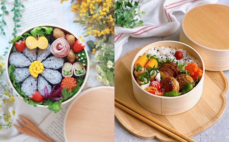 曲げわっぱ弁当箱 丸型 小 650cc 099H3583