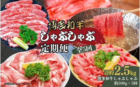 博多和牛　しゃぶしゃぶ　定期便全5回（約500g×5回）