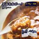 【ふるさと納税】黒部名水ポークカレー170g×4個セット/富山県黒部市 レトルトカレー 保存食 非常食 送料無料 カントリーキッチン　【加工食品・惣菜・レトルト】