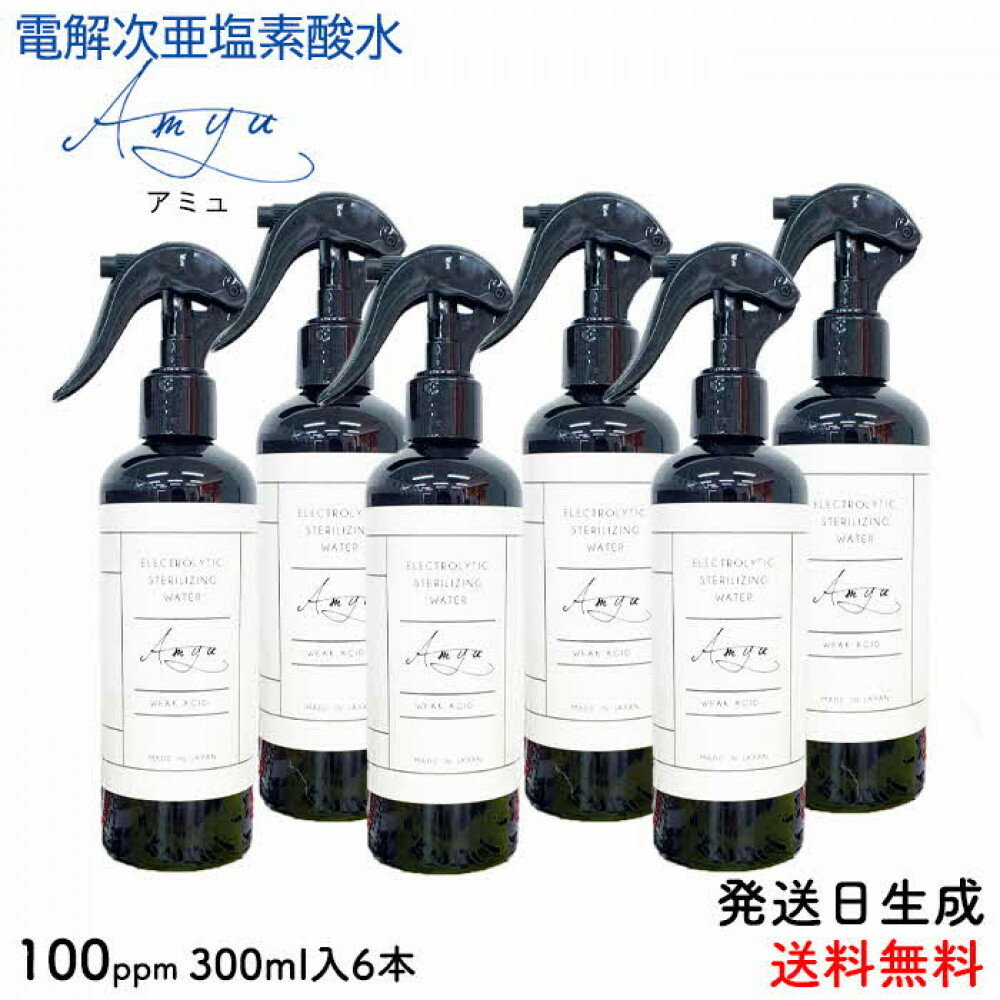 【ふるさと納税】電解次亜塩素酸水　 100ppm　【スプレーボトル300ml　　6本セット】 除菌・消臭