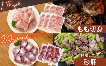 宮崎県産若鶏焼肉4.2kgセット_18-M604_(都城市) もも切身 砂肝 肝 手羽中 肩肉 小肉 カット済 焼き肉  バーベキュー 