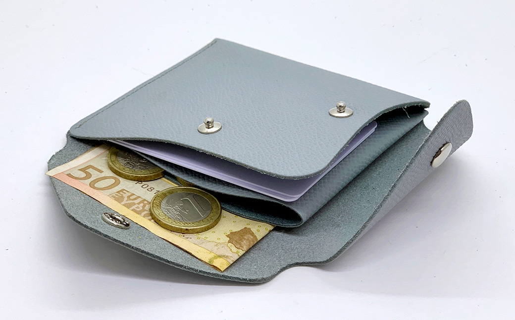 渋沢栄一翁 コンパクト財布（ ライトグレー ）