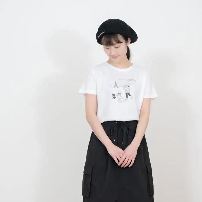 《0》【KEYMEMORY 鎌倉】トラベルイラストTシャツ WHTIE