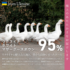 【甲州羽毛肌掛けふとん】ウクライナホワイトマザーグース 95%抗菌の糸 ホワイト（シングル) ふとんカバー付 羽毛布団 シングル 掛け布団 甲州 寝具