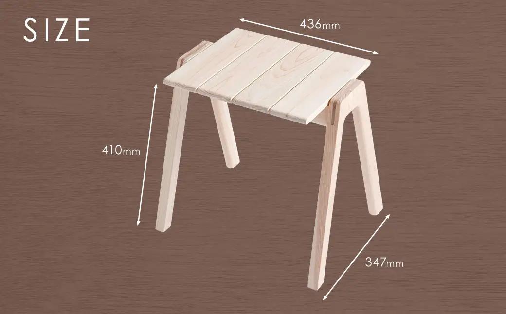 【ミツロウワックス仕上げ】MINAZUKI STOOL (スタッキングスツール) ヒノキ (3脚) ／ 家具 インテリア スツール スタッキング セット 檜 長崎県 長崎市