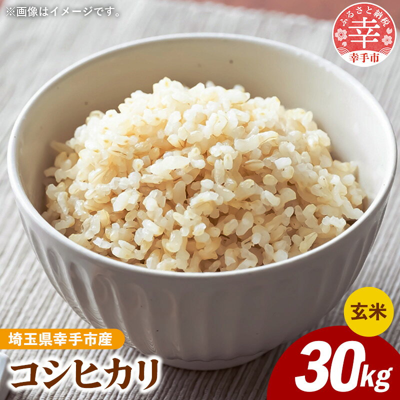 【ふるさと納税】令和8年産 幸手市産 コシヒカリ 玄米30kg 色彩選別済 Brown Rice - お米 米 こしひかり 玄米 30kg 埼玉県 幸手市