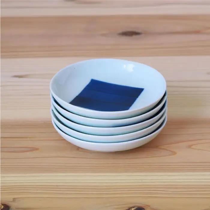 【波佐見焼】染付 3寸丸 小皿 5枚組 食器 皿 【團陶器】 [PB11] 波佐見焼