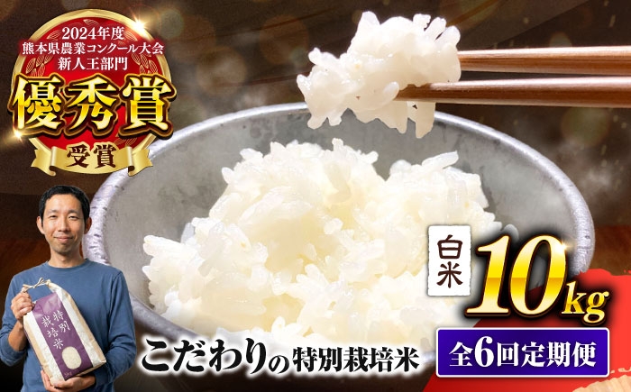 
                   【令和7年度】 【全6回定期便】 くまさんの輝き 白米 10kg 計60kg  米 お米 定期便 白米 お米 米定期便 10kg 10キロ ごはん ライス こめ 精米 ブランド米 定期便 くまさんの輝き 10kg 10ｷﾛ 熊本県産 合志市 産地直送 送料無料【坂本農園】 [AYCC036]
                