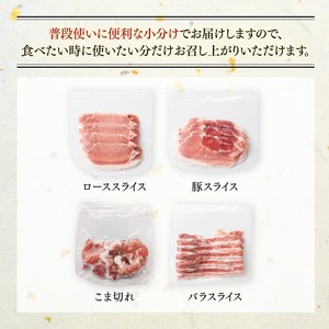 「まるみ豚」宮崎県産豚肉 お試しセット【 豚肉 豚 肉 国産 川南町 ローススライス 豚スライス バラスライス こま切れ 宮崎県産 詰め合わせ セット 】