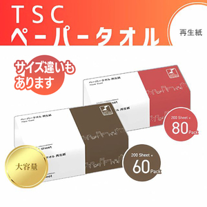 【ふるなび限定】【圧縮梱包だから大容量！】ペーパータオル 再生紙 中判 200枚入 レギュラー 60パック｜再生紙 圧縮技術 家庭用 手拭き キッチン 掃除 介護 病院 施設 備蓄 防災 業務用 省ス