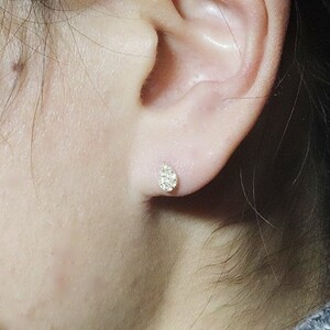 K18　 しずく　ダイヤモンドピアス　0.20ct
