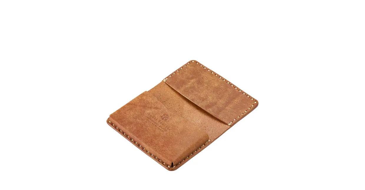 豊岡財布 haaki Leather カードケース HLC500 コニャック /  カード入れ 名刺入れ 革 革小物 牛皮革 メンズ レディース プエブロレザー 手縫いのステッチ ハンドメイド シンプ