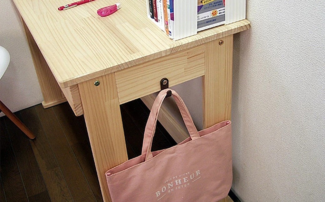 ハンドメイド 天然木 パイン材 デスク（学習机）「リード」