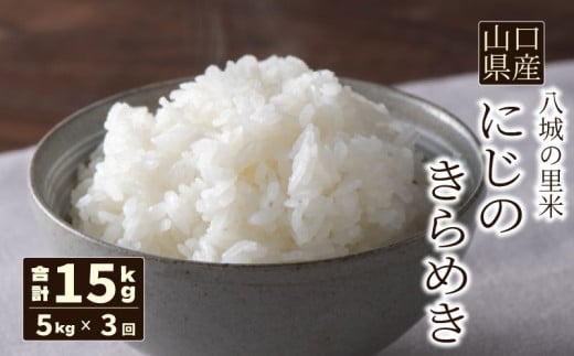 【先行予約】【定期便 3ヶ月】にじのきらめき 精米 5kg 計15kg