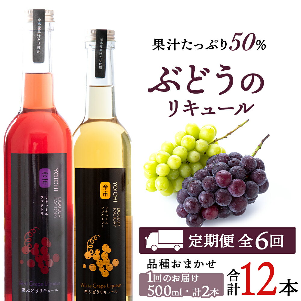 【ふるさと納税】【定期便6ヵ月】ぶどうリキュール2本【品種おまかせ】〈余市リキュールファクトリー〉 北海道 余市町 送料無料